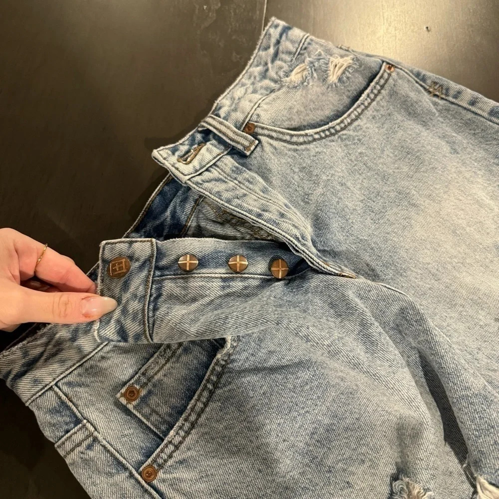 Ksubi Mini Moss Distressed Denim Skirt - Picture 9 of 13